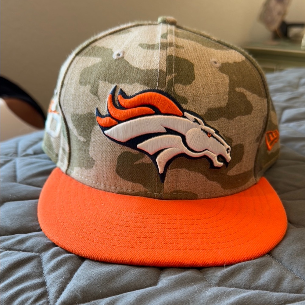 Camouflage and Orange Denver Broncos Cap